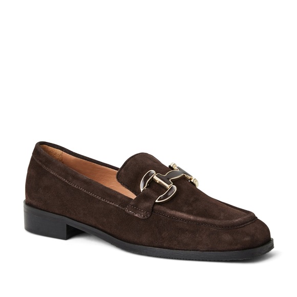 NATALIE SQUARE TOE LOAFER-BROWN SUEDE - Picture 3 of 9
